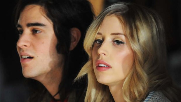 Peaches Geldof with husband Thomas Cohen attend the Moschino cheap&chic show during London Fashion Week Fall/Winter 2013/14 at The Savoy Hotel on February 16, 2013 in London, England.