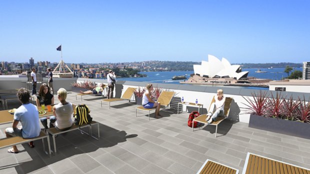 Priceless ... an artist's impression of the view from Sydney Harbour YHA, opening later this year.