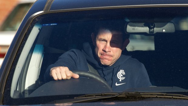 Brett Ratten leaves Carlton yesterday.