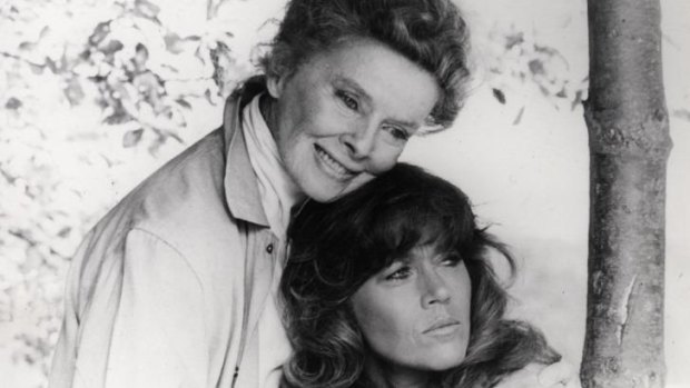 Golden moment: Katherine Hepburn and Jane Fonda share a moment in <i>On Golden Pond</i>.