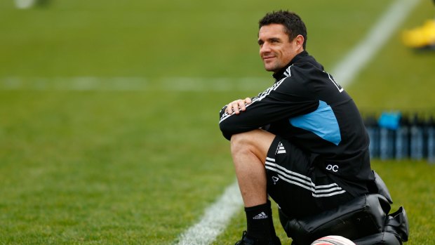 Watching from the sidelines: Dan Carter.