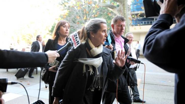Kathy Jackson leaving court in Sydney today.