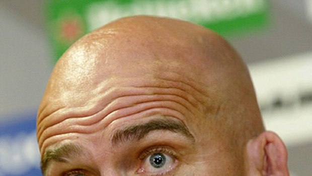 Ex-Western Force coach John Mitchell speaks during a press conference in Melbourne.
