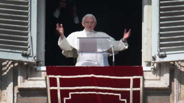 Pope Benedict delivers his last Angelus Blessing to thousands in Saint Peter's Square.
