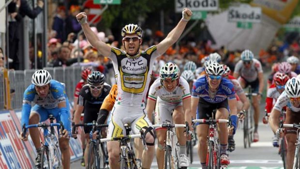 Australian Matthew Goss (HTC - Columbia) wins the ninth stage of the 93rd Giro d'Italia.