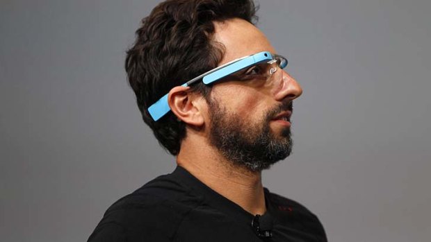 Google co-founder Sergey Brin showcases Google Glass at Google I/O 2012.
