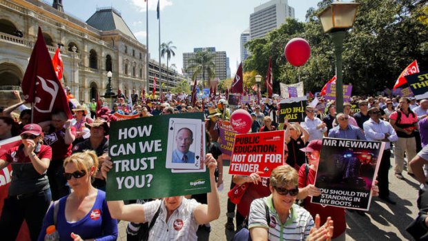 Demonstrators like those who protested the governments public service cuts earlier this year, are expected to march on Parliament House this week.