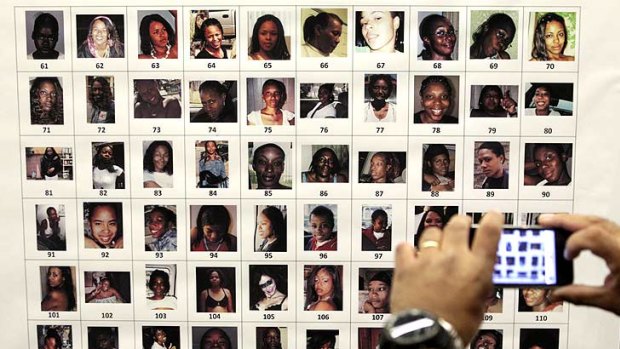 Bracing for a flood of tips from the public, detectives released dozens of photographs of unidentified women that were found at the home of the suspected serial killer. (AP Photo/Jae C. Hong)