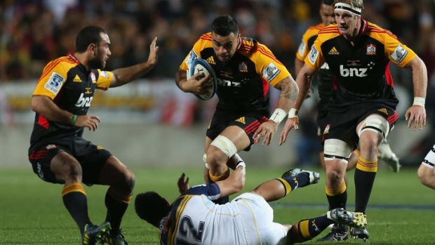Liam Messam on the charge.