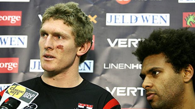 A battered Ben McEvoy (left) has been omitted from the Saints' final team.