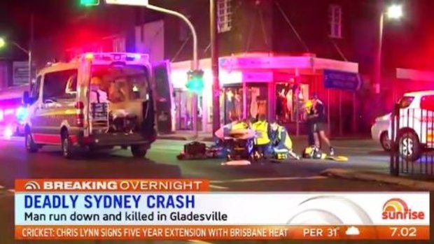 A man has died in a car accident at Gladesville in Sydney.