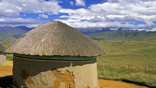 Under African skies ... a traditional Zulu hut.