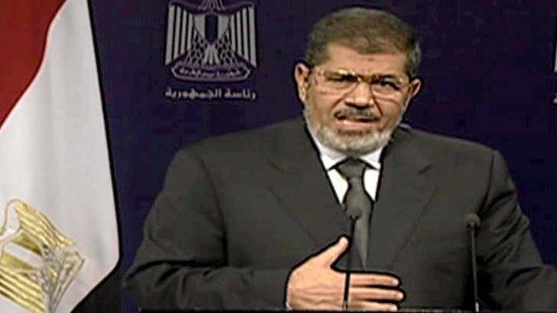 Dr Mursi on television.