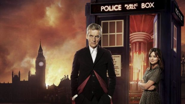 Call the Doctor: Peter Capaldi and Jenna Coleman star in the new series of <em>Doctor Who</em>.