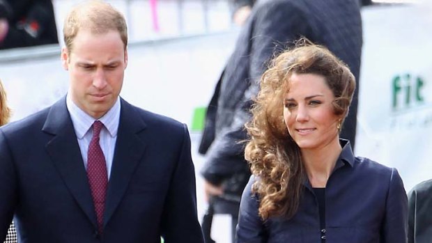 Happy couple ... Kate Middleton and Prince William