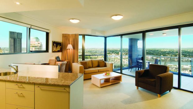 Win two nights at any Oaks Hotel in Brisbane during the Ekka. This is the two-bedroom apartment at Oaks Aurora.