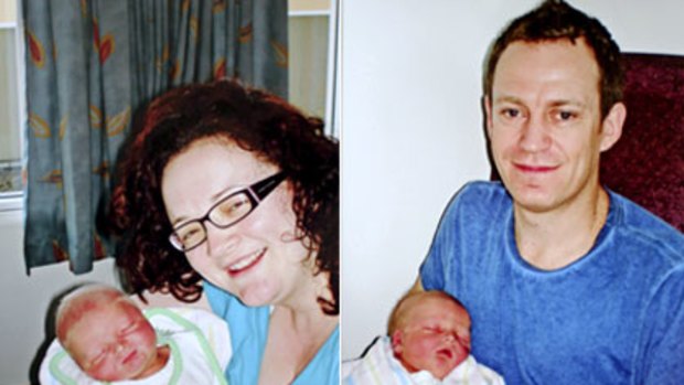 Gareth and Rachel Peterson with their son, Thomas.
