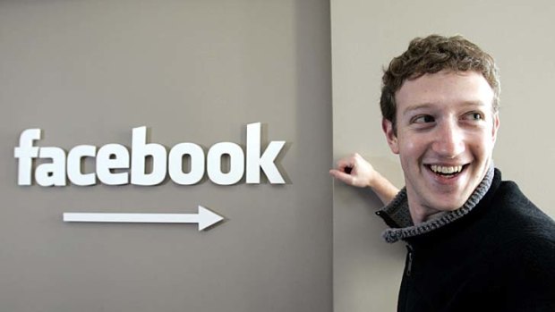 Spot the winner: Facebook founder Mark Zuckerberg.