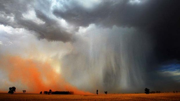 Nature's force: This picture of a dust storm near Temora in 2009 was a NSW finalist in a National Geographic competition.