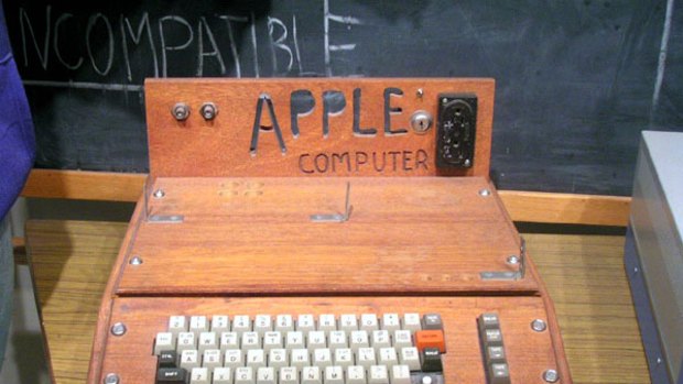 One of the first Apple computers, now in a museum.