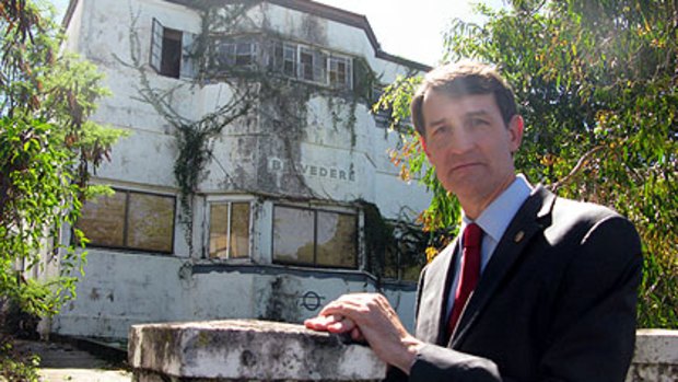 Graham Quirk outside the Belvedere house in West End.