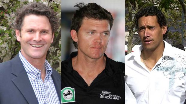 Investigation:New Zealand's Chris Cairns, Lou Vincent and Daryl Tuffey.