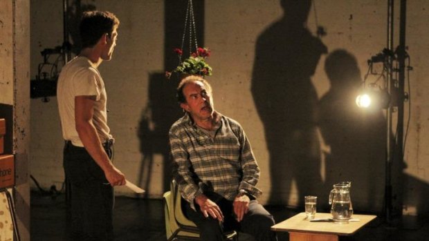 Aaron Orzech and Brian Lipson in The Family's first production, <i>The Collected Works of Victor Bergman</i>.