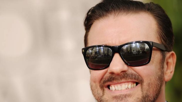 Twitter row ... Ricky Gervais has again been making headlines.