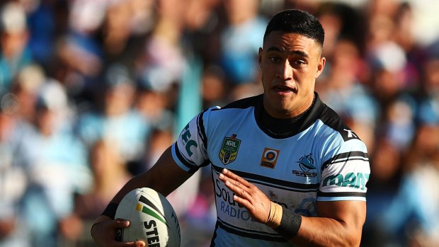 Good to go: Sharks winger Valentine Holmes has been cleared to take on the Roosters. 