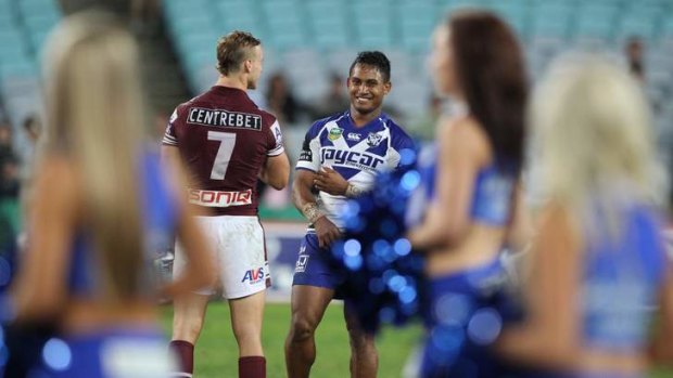Foes on the field, friends off it: Manly's Daly Cherry-Evans has played a helping hand in the recovery of Canterbury's Ben Barba.