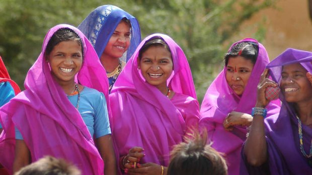 World tour: Indian women in traditional dress.