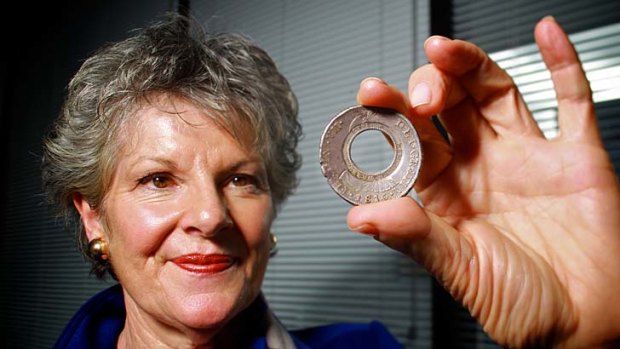 Still got currency &#8230; Belinda Downie, of Coinworks, appreciates Australia's first coin.