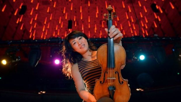 Huge responsibility: Rebecca Chan with a $1.7 million Joseph Guarneri violin secured by the Australian Chamber Orchestra Fund.