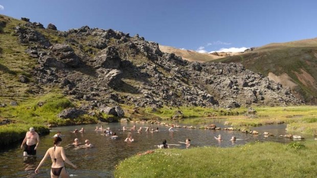 Hot Springs at Landmannalaugur, Iceland.