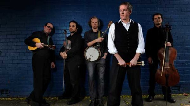 Blue Grassy Knoll: Mark Elton, Steph O'Hara, Gus Macmillan, Simon Barfoot and Phil McLeod.
