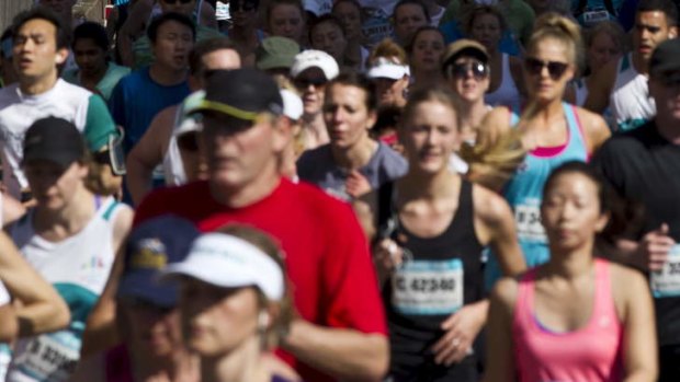 Human race &#8230; running a marathon takes commitment.