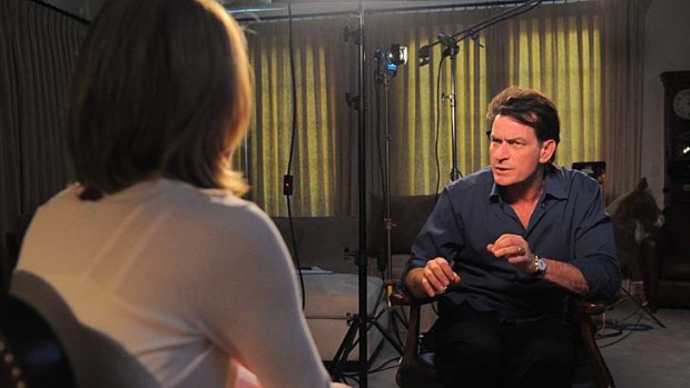 Actor Charlie Sheen talks to the US network ABC.
