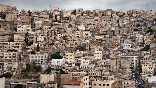 A view of the old downtown cityscape in Amman.