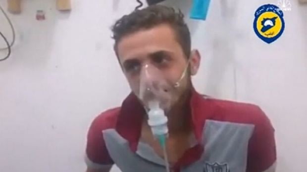 Unverified images show victims of a gas attack in Syria. 
