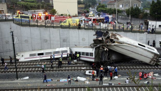 At least 45 people died when a train derailed in Galicia in northwestern Spain, the president of the regional government of Galicia said. The train originated in Madrid and was bound for the northwestern town of Ferrol.