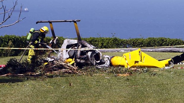 Tragedy: The scene of the crash in which four men died.