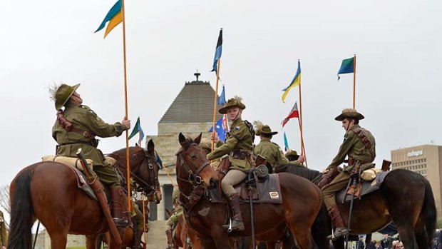 The Reserve Forces Day Parade at the Shrine of Remembrance marks the 110th anniversary of the end of the Boer War.