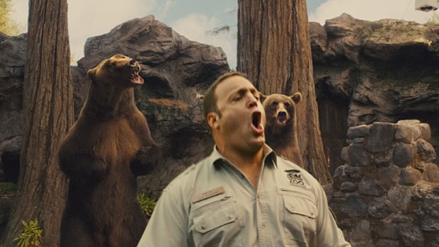 Simply unbearable &#8230; head keeper Griffin (Kevin James) tries some animal mating calls for size after being given dating advice by the zoo's furrier inhabitants.