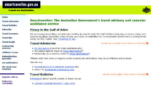 Swine mess ... The Federal Government's Smart Traveller website is short on swine flu information.