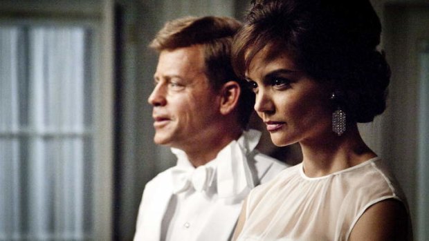 Enduring  inspiration: Greg Kinnear and Katie Holmes as JFK and Jackie in the 2011 miniseries.