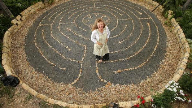 Holiday souvenir: Tina Christensen garden labyrinth was inspired by a trip to San Francisco.