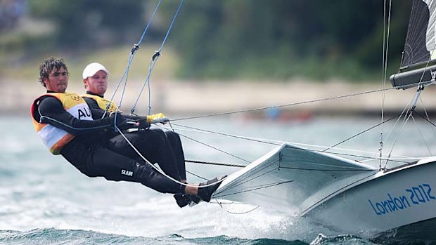 Triumphant campaign ... Australia's Nathan Outteridge and Iain Jensen.