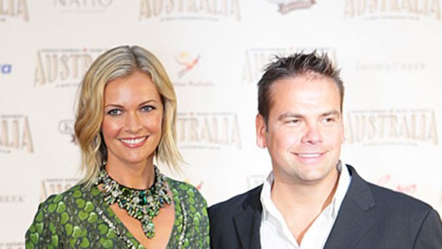 New parents ... Sarah and Lachlan Murdoch in 2008 at the premiere of the movie <i>Australia</i>.