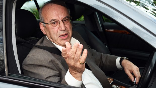 Eddie Obeid arrives home after the ICAC findings.