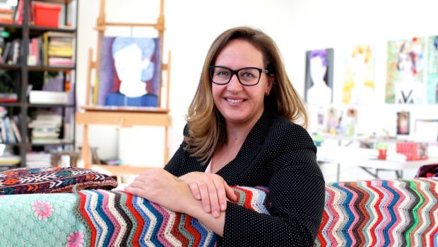 A fan of calm: Artist Del Kathryn Barton in her studio.